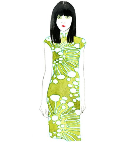 Mandarin Green Dress